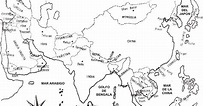 為孩子們的著色頁: Mapa de Asia con nombres para colorear