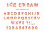 Ice cream font with cute wafer letters and numbers 664509 Vector Art at ...