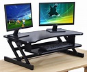 Standing Desk - Adjustable Height Sit Stand Dual Monitor Riser - Easy ...