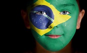 Brazil flag face paint.@Jorge Martinez Martinez Martinez Martinez ...