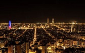 Barcelona Night City Lights by Oscar Miño Photographer