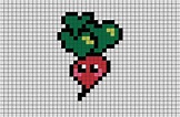 Radish Pixel Art | Pixel art fruit, Pixel art, Pixel art nourriture