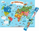 FlyingKids World Map Poster for Kids. Educational, Interactive ...