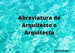 Arq. ️ Abreviatura de Arquitecto o Arquitecta
