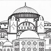HAGIA SOPHIA de Istambul: Desenhos para Imprimir e Pintar!