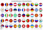 All national flags of the European countries in alphabetical order ...