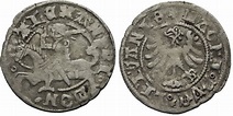 1/2 groschen, gros, groat... 1501-1506 de Alejandro I Jagellón, Lituania.