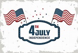 Tarjeta del día de la independencia de estados unidos con dibujos ...