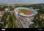 Vasil Levski National Stadium. Aerial view of Sofia Stock Photo - Alamy