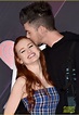 madelaine petsch gets a kiss from travis mills at iheart radio music ...