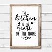 The Kitchen is the Heart of the Home SVG / Kitchen Graphic for | Etsy