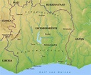 Karte von Elfenbeinküste - Freeworldmaps.net