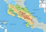 Costa Rica Map (Physical) - Worldometer
