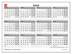 Calendario 2024 - Svizzera - Michel Zbinden CH