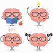 Brain cartoon set. vector – Imagenes Educativas