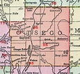 Otsego County, Michigan, 1911, Map, Rand McNally, Gaylord, Vanderbilt ...