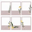 Bingkai Polaroid Estetika Dengan Hiasan Bunga, Polaroid Lucu Transparan ...