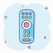 Remote control icon in comic style. Infrared controller vector cartoon ...