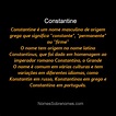 👪 → Qual o significado do nome "Constantine"?