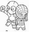 Spiderman And Deadpool Coloring Pages
