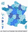 Carte des numéros des départements Français