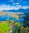 Wiessee Mau Lago Tegernsee Na Baviera Alemanha Aerial Panorama Lugar ...