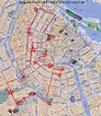Walking tour map of Amsterdam - Karte-walking-tour in Amsterdam ...