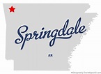 Map of Springdale, AR, Arkansas