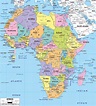 Large political map of Africa with major roads, capitals and major ...