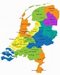 Mapa Político Colorido Dos Países Baixos Com Camadas Separadas ...