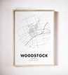Woodstock Ontario Stadt Karte Druck / Stadt Karte Poster / | Etsy