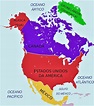 Mapa de América del norte | Paises y Capitales de Norteamérica ...