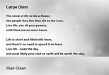 Carpe Diem - Carpe Diem Poem by Riah Olsen