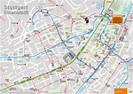 Stuttgart city center map