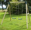 Rebo Kids Wooden Garden Swing Set Childrens Swings - Venus Double Swing 5060225284024 | eBay