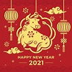 Chinese New Year 2021 Year of The Ox 1445931 Vector Art at Vecteezy