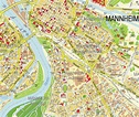 Mannheim Carte et Image Satellite