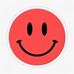 Pegatina «cara sonriente roja» de bridgetconnelly | Redbubble