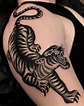 60+ American Traditional Tiger Tattoo Ideas | Tiger tattoo, Traditional ...