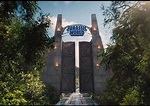 Jurassic World Entrance Gate | Jurassic world trailer, Jurassic world ...