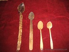 Lote de 4 cucharas antiguas de madera - etnogra - Vendido en Venta ...