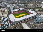 Aerial view of Gtech Community Stadium, home to English Premier League ...