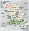 Missouri Map / Geography of Missouri/ Map of Missouri - Worldatlas.com