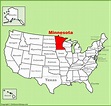 Minnesota location on the U.S. Map