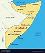 Federal republic of somalia - map Royalty Free Vector Image