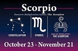 Scorpio zodiac and star sign dates: Symbols and meaning for Scorpio ...