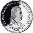 5 DM Münze Friedrich Schiller - Deutschland 1955 - münzen-günstiger.de