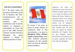 Día de la bandera Perú triptico