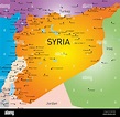 Mapa de Siria Fotografía de stock - Alamy