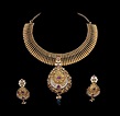 Gold and Diamond jewellery designs: Beautiful antique Bridal Necklace ...